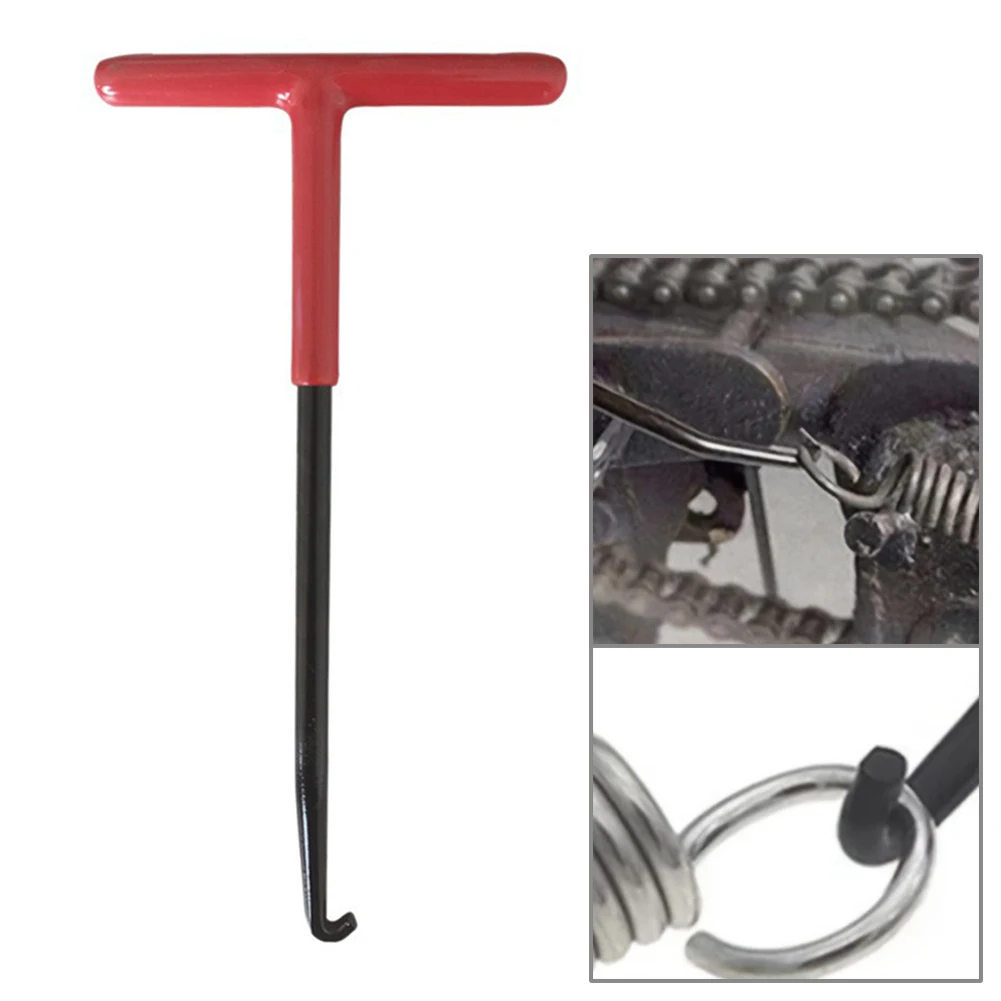1Pc Exhaust Spring Hook Tool Puller T-Handle Style Typetool For Motorcycle Dirt Bike ATV Steel Red