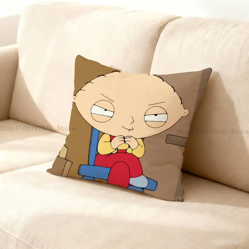 F-Family Funny Guy Pillow Case For Sofa Decor Car Office Room Printing Cushion Cover Decorations and Protector