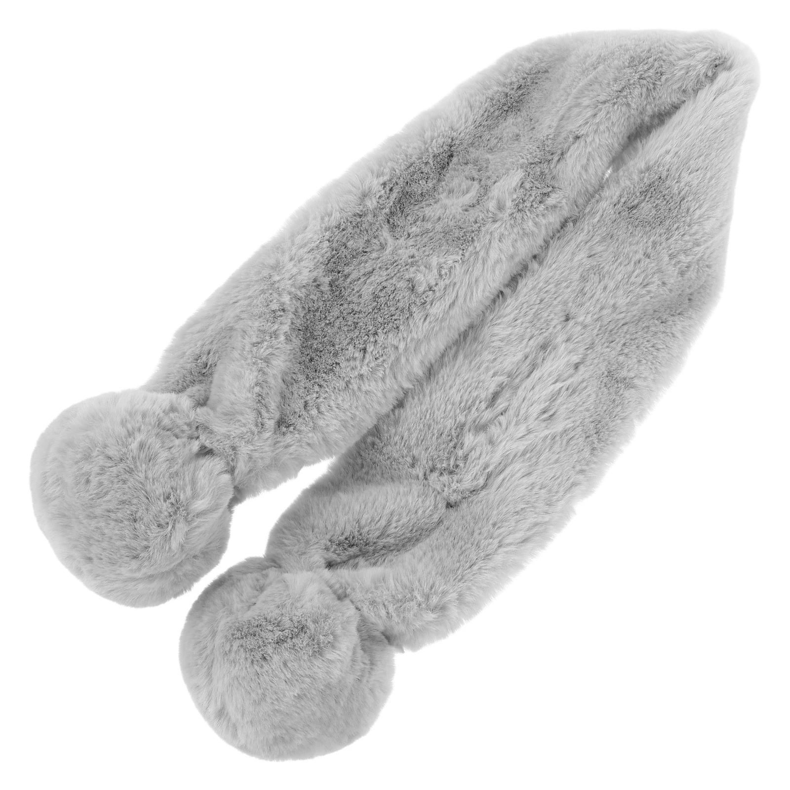

Warm Faux Scarf Knitted Collar Shawl Coat Scarf Child Girls Soft Cozy Pompom Fashionable Durability