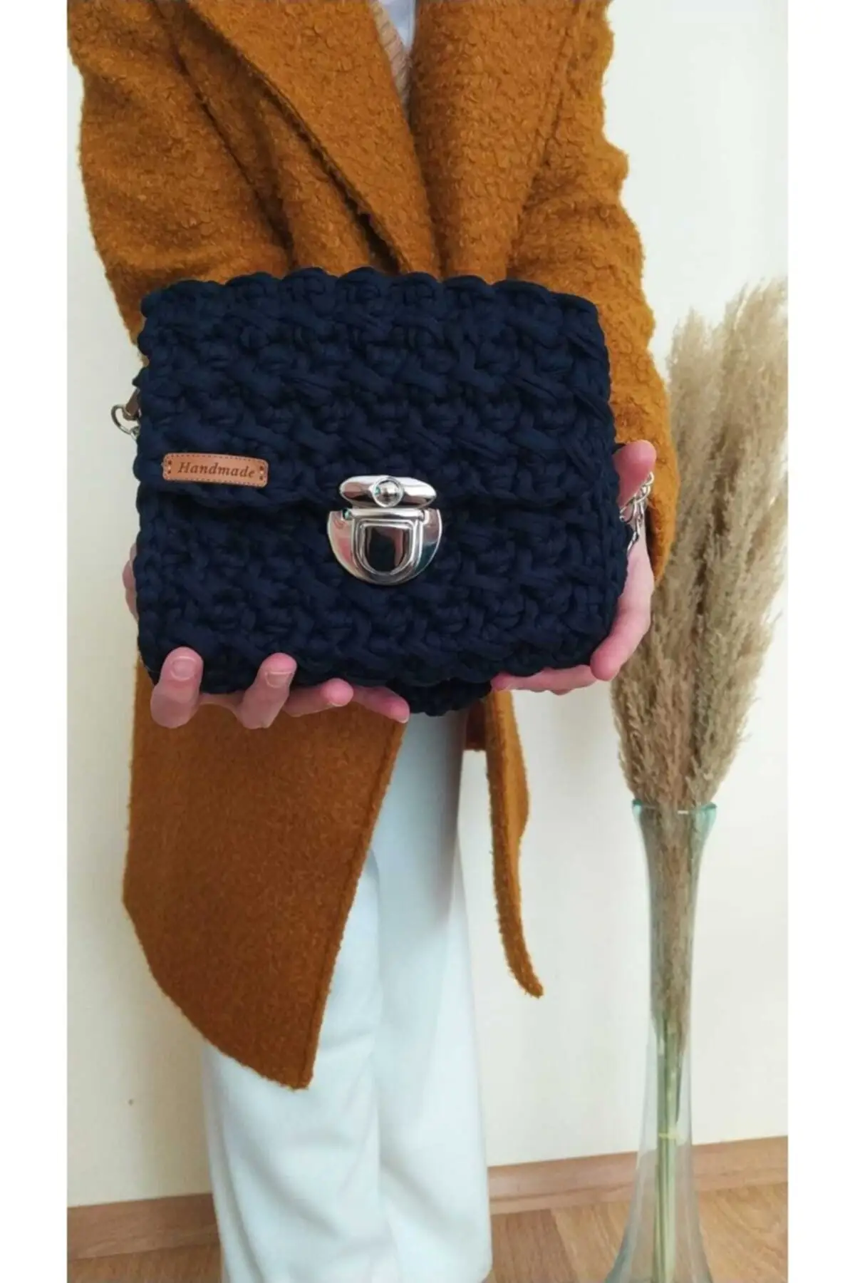 Uras Bag Navy Blue Hand Made Women bag Shoulder Bag Handmade