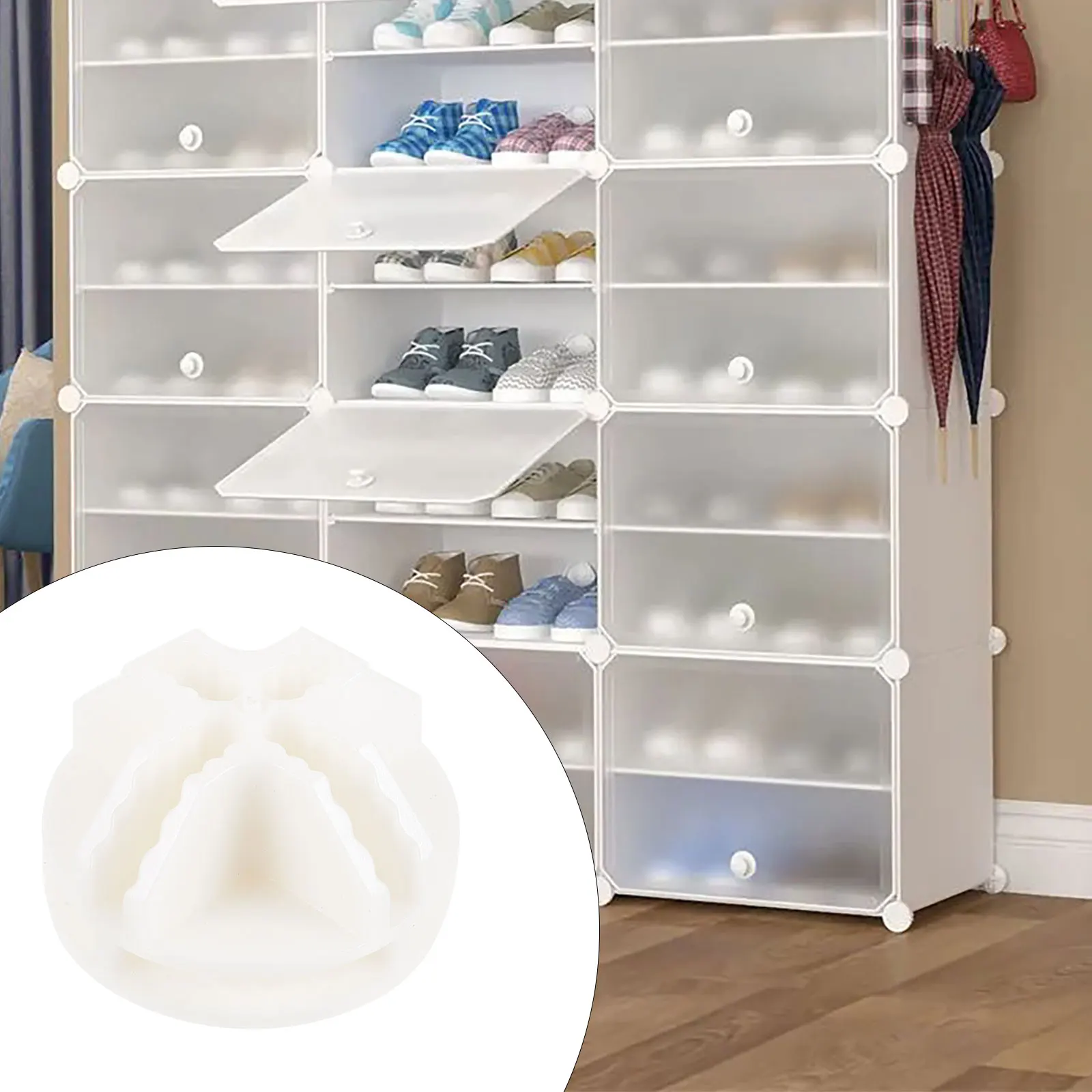 

20Pcs Combination Cabinet Connectors ABS Plastic Clips for Wire Cube Storage Shelves Modular Organizer Closet Wire Cube Storage