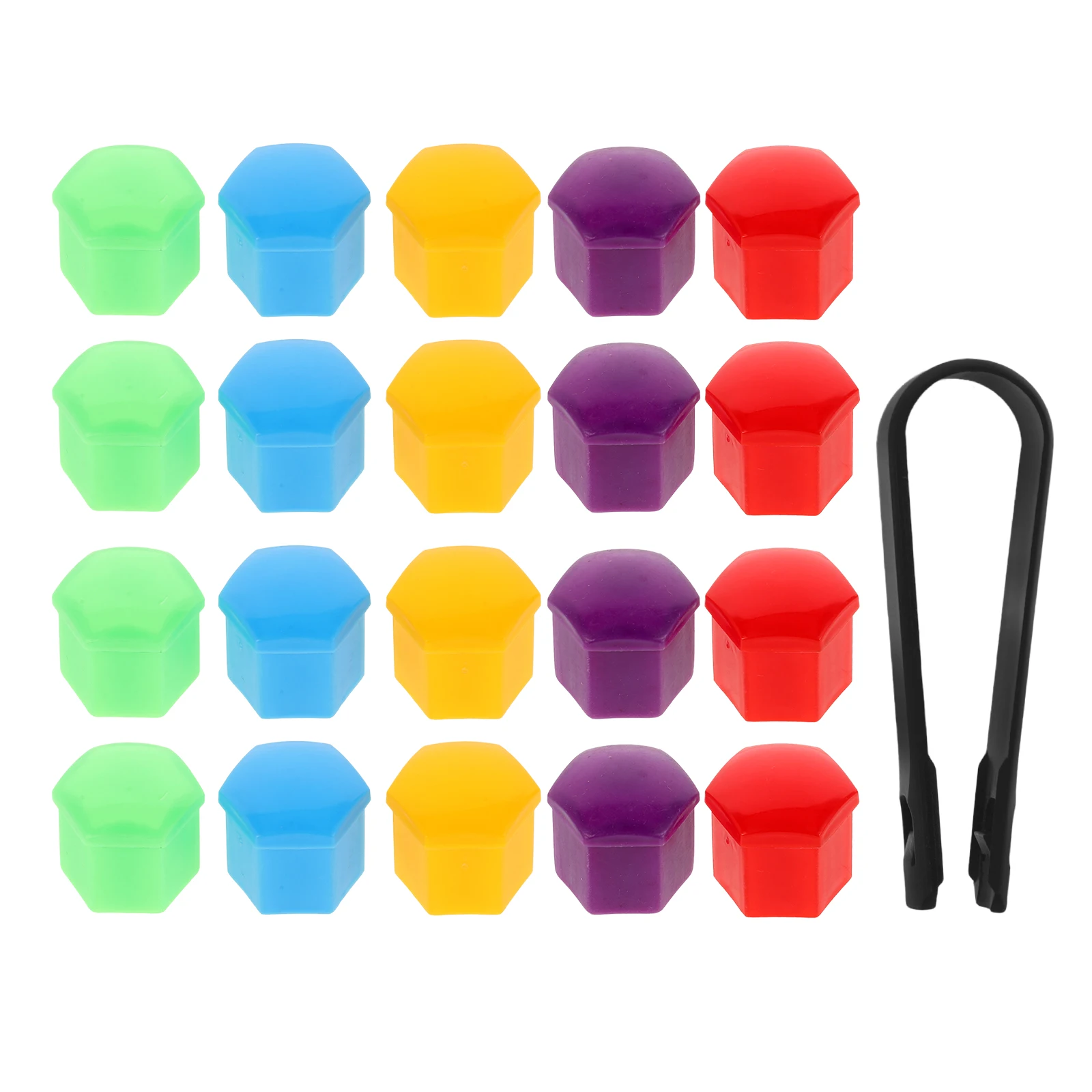

20 Pcs Car Wheel Nut Covers Mini Hub Decor Protective Dustproof Caps Tire Lug Nuts Replacement Accessories Automotive Parts