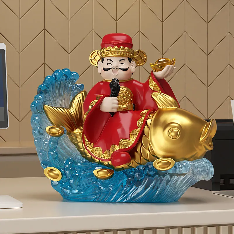 Creative god of wealth ornament - premium touch for cashier desks and living room tables