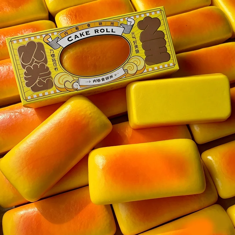Niedliches Simuliertes Langbrot-Quetschspielzeug zur Stresslinderung, Langsam Aufsteigendes Sensorisches Fidget-Spielzeug gegen Angstzustände für Kinder und Erwachsene, Quetschspielzeug-Geschenk