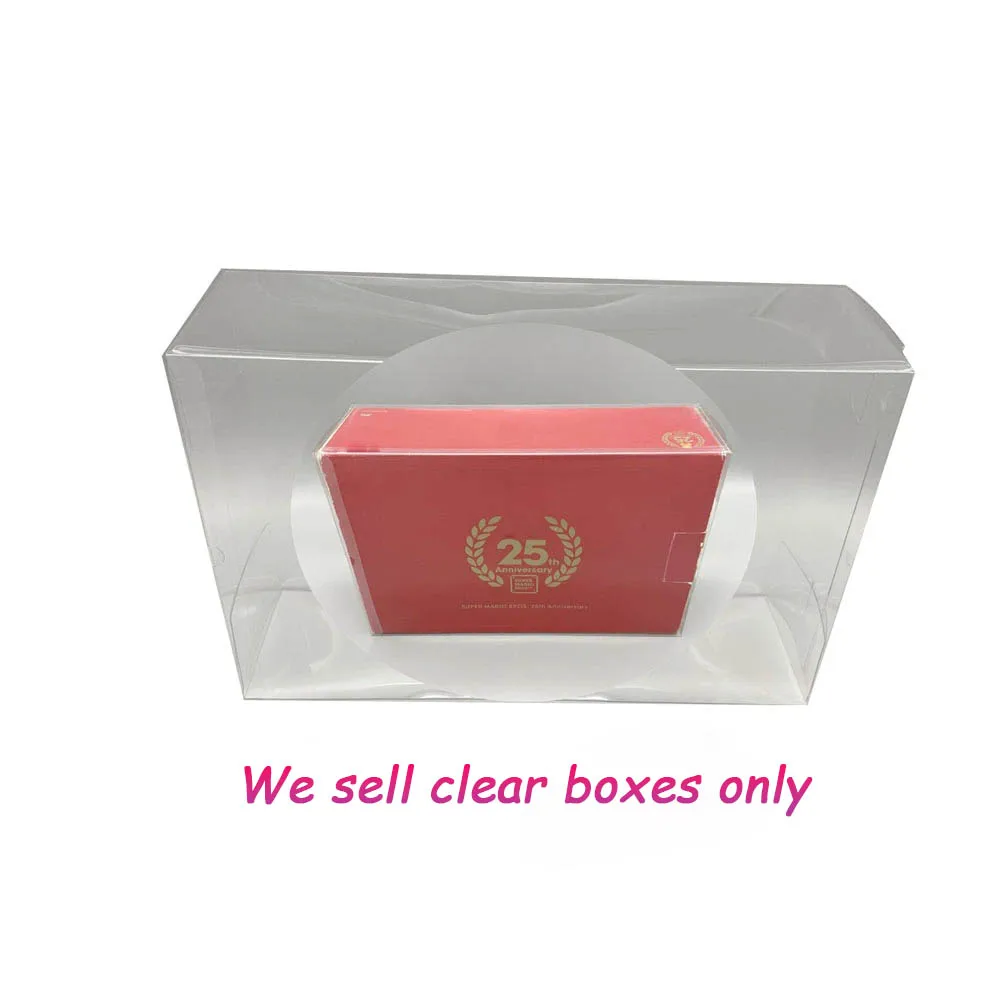 Transparent PET Protective cover For SFC Japan game console version clear display box storage case