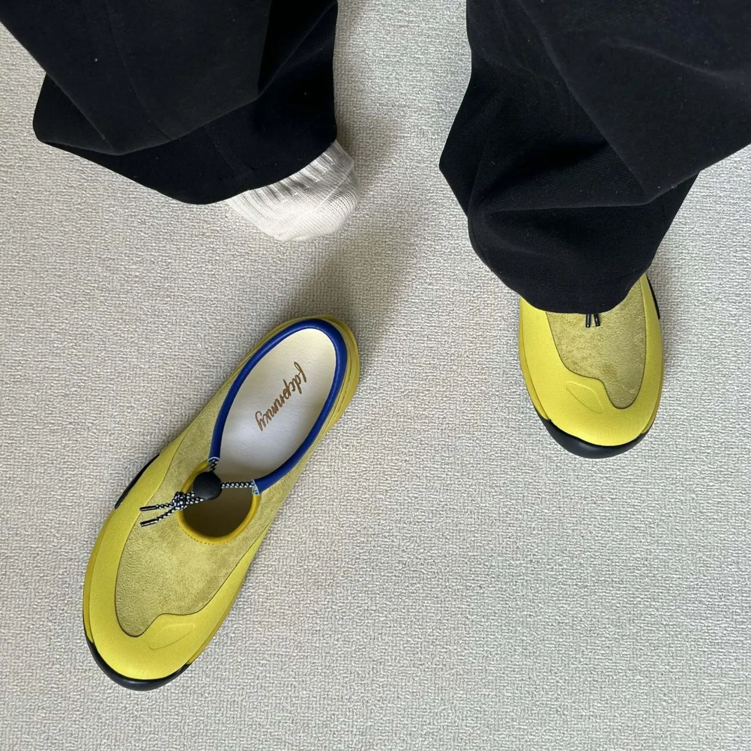 

Comfortable Men's Casual Sneakers Soft Bottom Flat Footwear Summer Lazy Sport Shoes Youth Low Heel round Toe Color Block Design