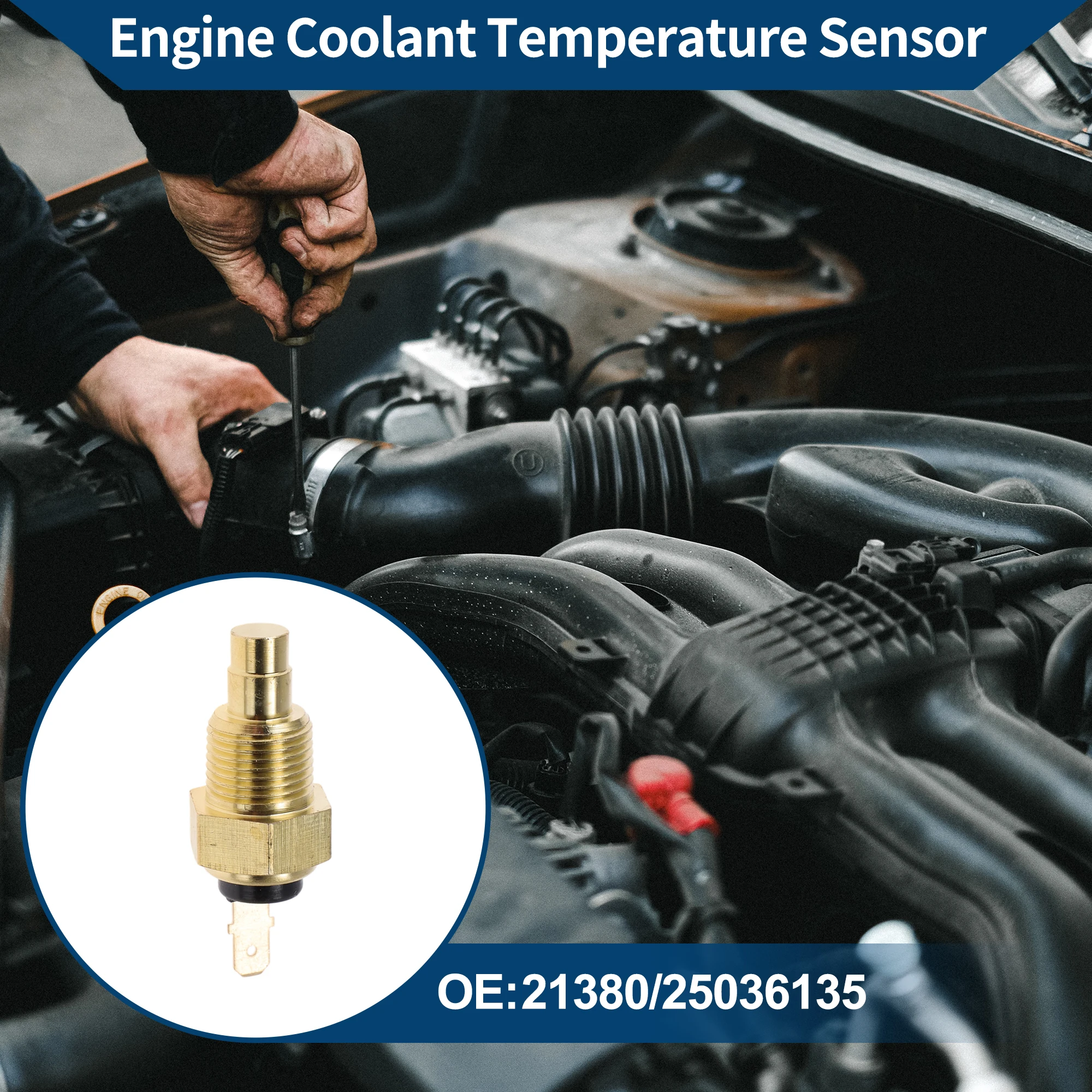 UXCELL Sensor de temperatura del refrigerante del motor Sensor de temperatura del agua para Buick Century Custom Estate Wagon Limited 2.5L L4-Gas 2.8L