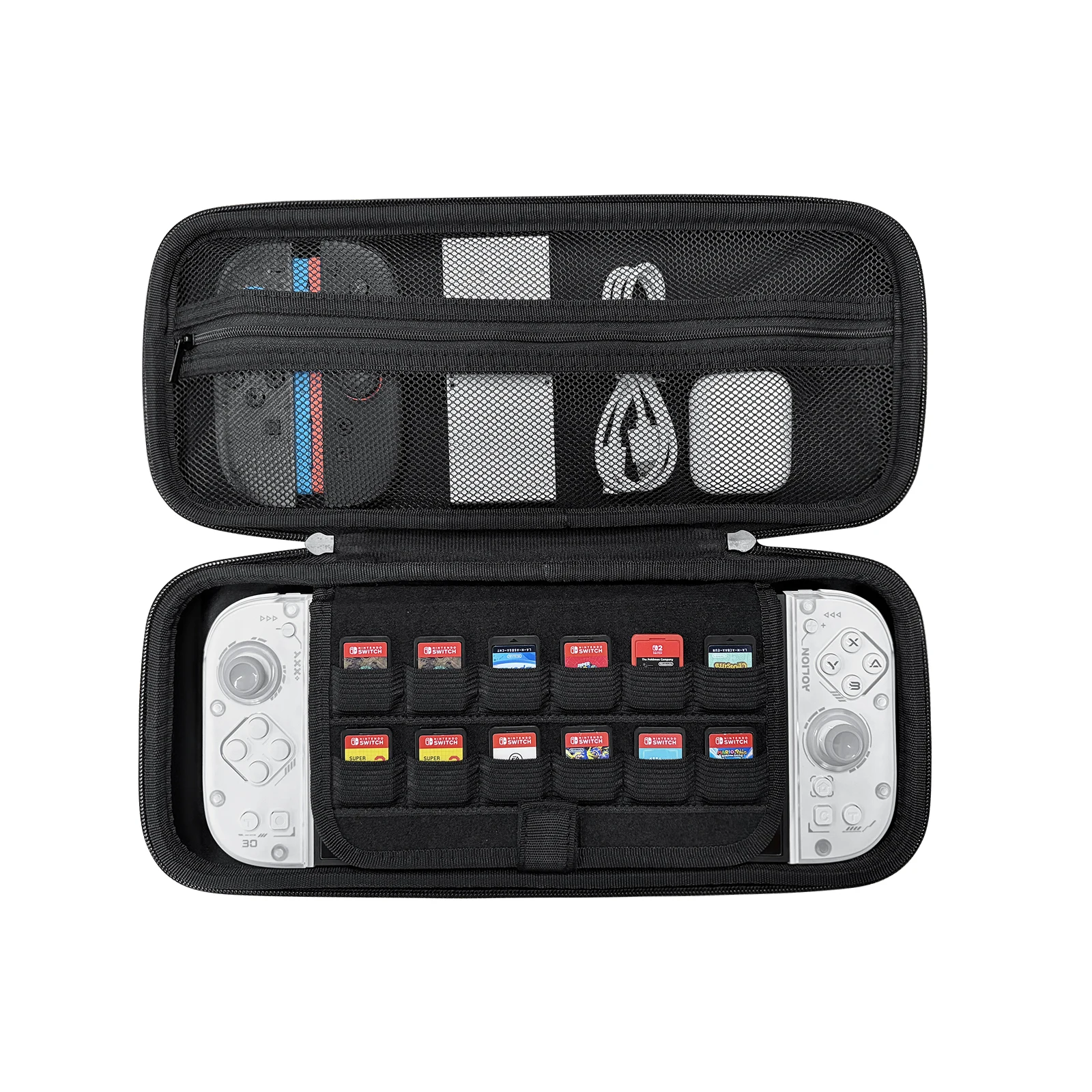 YOOPEO, czarna torba do przechowywania i transportu, model YP118, przeznaczona do urządzeń J30 Mobapad M12, NYXI Hyperion 3 i Switch 2. — zdjęcie produktu 2