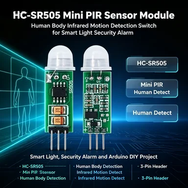 HC-SR505 100-Pack Mini Human Sensor Module, PIR Motion Detector for Arduino
