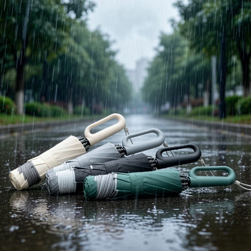 Reverse Automatic Folding Umbrella Large Heavy Duty 2 Person Stormproof Reflective Windproof for Night Outdoor Use 역방향 우산