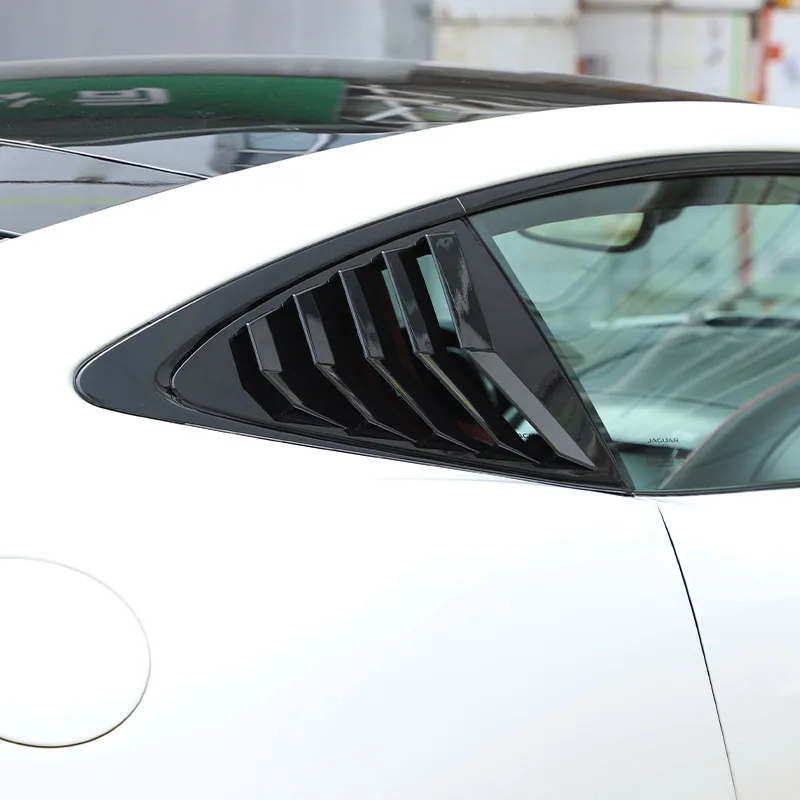 For Jaguar F-TYPE 2013-2024 ABS Black Car Rear Window Triangle Exterior Shutter Deflector Decoration Modified Accessrories