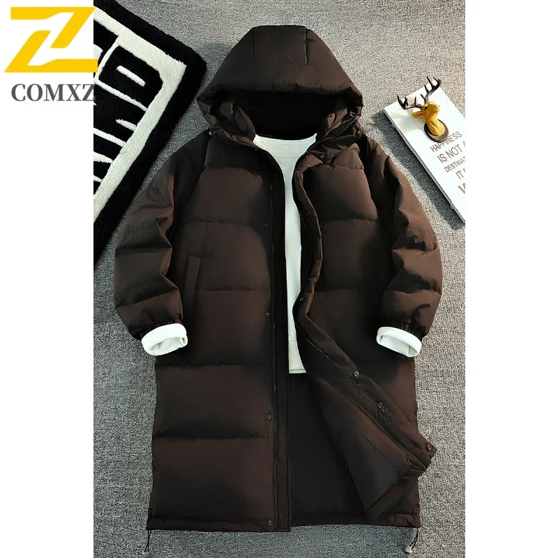

COMXZ Luxury Brand Men Down Jacket Premium Suit Collar Outdoor Office Lightweight Puffer Coat Business Casual Warm Winter Coats