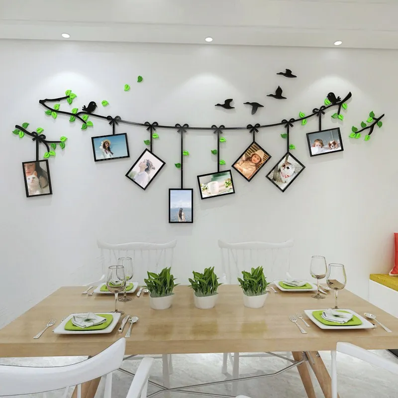 Acrylic Photo Frame Wall Stickers 3D Self-adhesive Wall Sticker Bedroom Bedside Living Room Sofa TV Background Decoration
