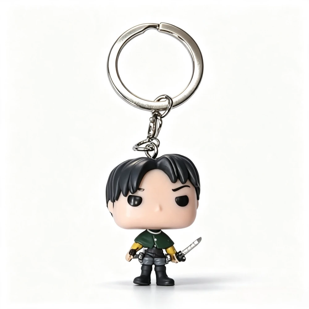 Anime Figure Attack On Titan Rivaille Ackerman Levi Figure Collection Toys Gifts Pocket PVC Figure Toys Keyring