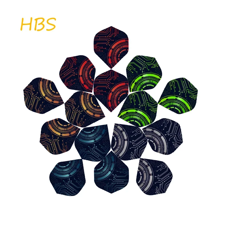 HBS 15pcs Standard Dart Wings Beautiful Electronic Style Indoor Competitive Entertainment Dart Accessories