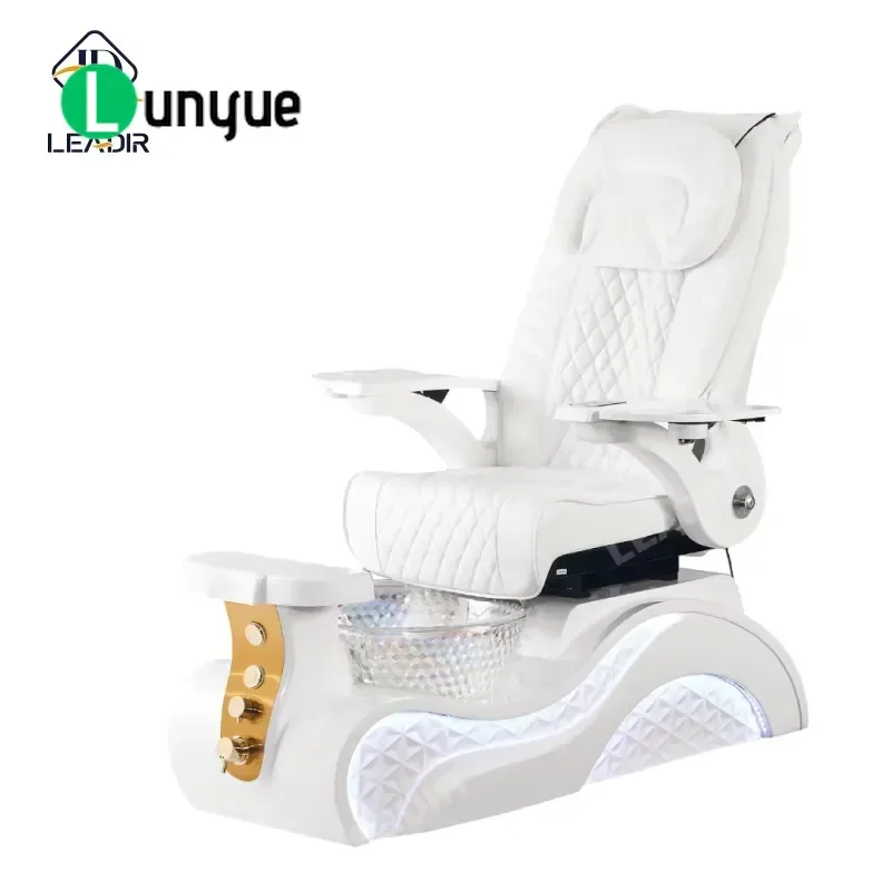 Electric Pedicure Chair with Foot Spa No Water Heating Massage Function for Beauty Nail Care Furniture Comfortable