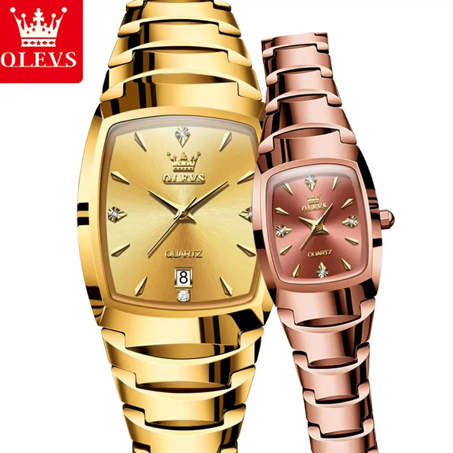 

OLEVS 7006 часы для пар, элегантные роскошные кварцевые часы, весы, водонепроницаемые светящиеся автоматические часы с датой, женские часы, подарки, оригинал