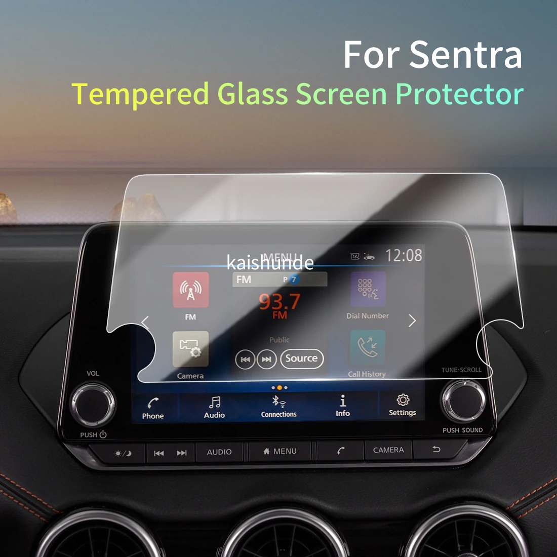 

Car Stickers Meters Protector For24 Nissan Sentra Tempered Glass Protective Film Display Navigation Vehicle