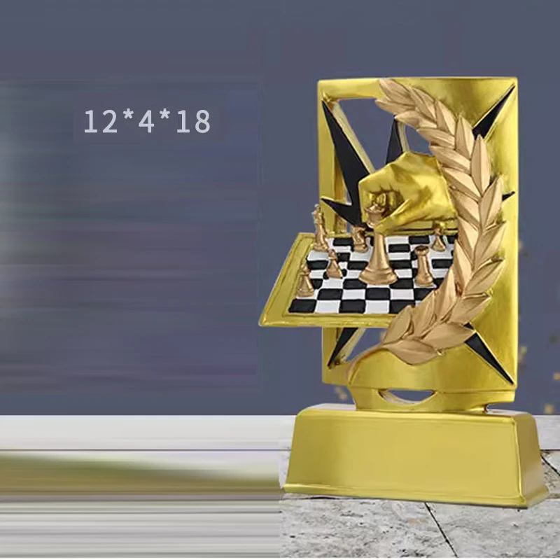 Customized Creative Go Resin Trophy, Competitions Rewards, Honors Souvenirs, Home Decor, Chinese chess Plaque Commemorative, 1Pc view 4