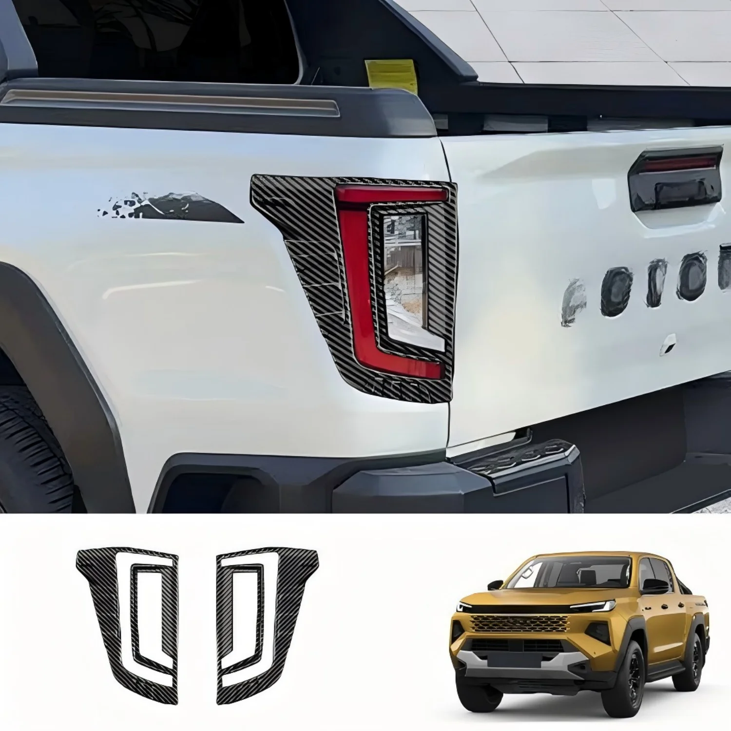 

For Toyota Hilux 2026+ Car Taillight Rear Tail Light Lamp Decoration Cover Trim Car-Styling Exterior Parts Accessories