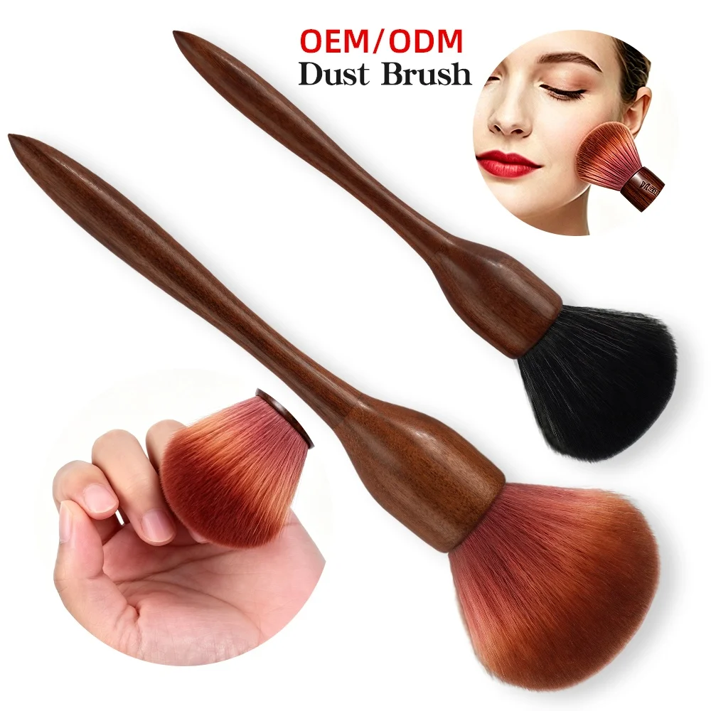 Makeup Brush Full Coverage Natural Glossy Effect Long Lasting Fresh Foundation Round-headed Powder Brush Nail Dust Brush Wood