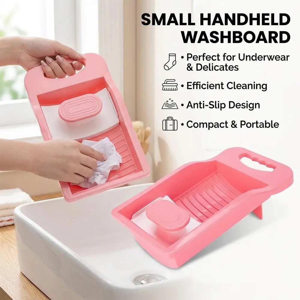 Portable Plastic Washboard Anti Slip Thickened Washing Board Underwear Socks Laundry Tub Baby Clothes Cleaning Board