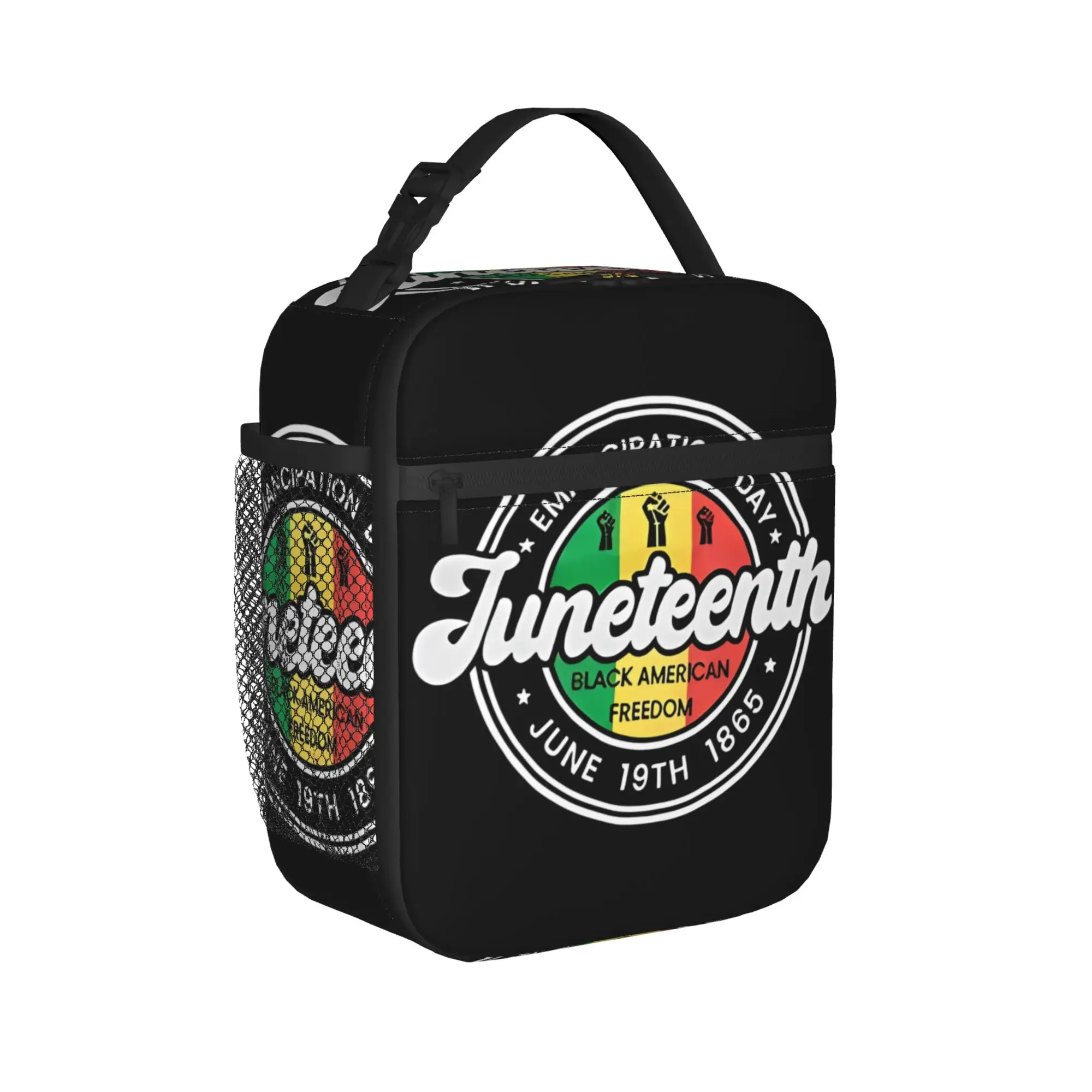 Juneteenth Black History Insulated Lunch Bag African American Emancipation Day Lunch Container Bag Lunch Box Tote Bento Pouch