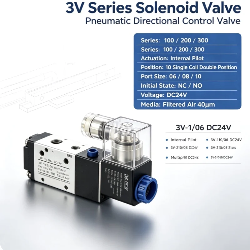 3V-210-08 Solenoid Valve Dc24V 1/4