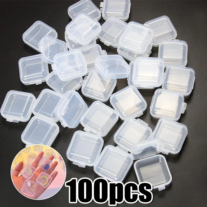 Transparent Mini Square Storage Box for Jewellery