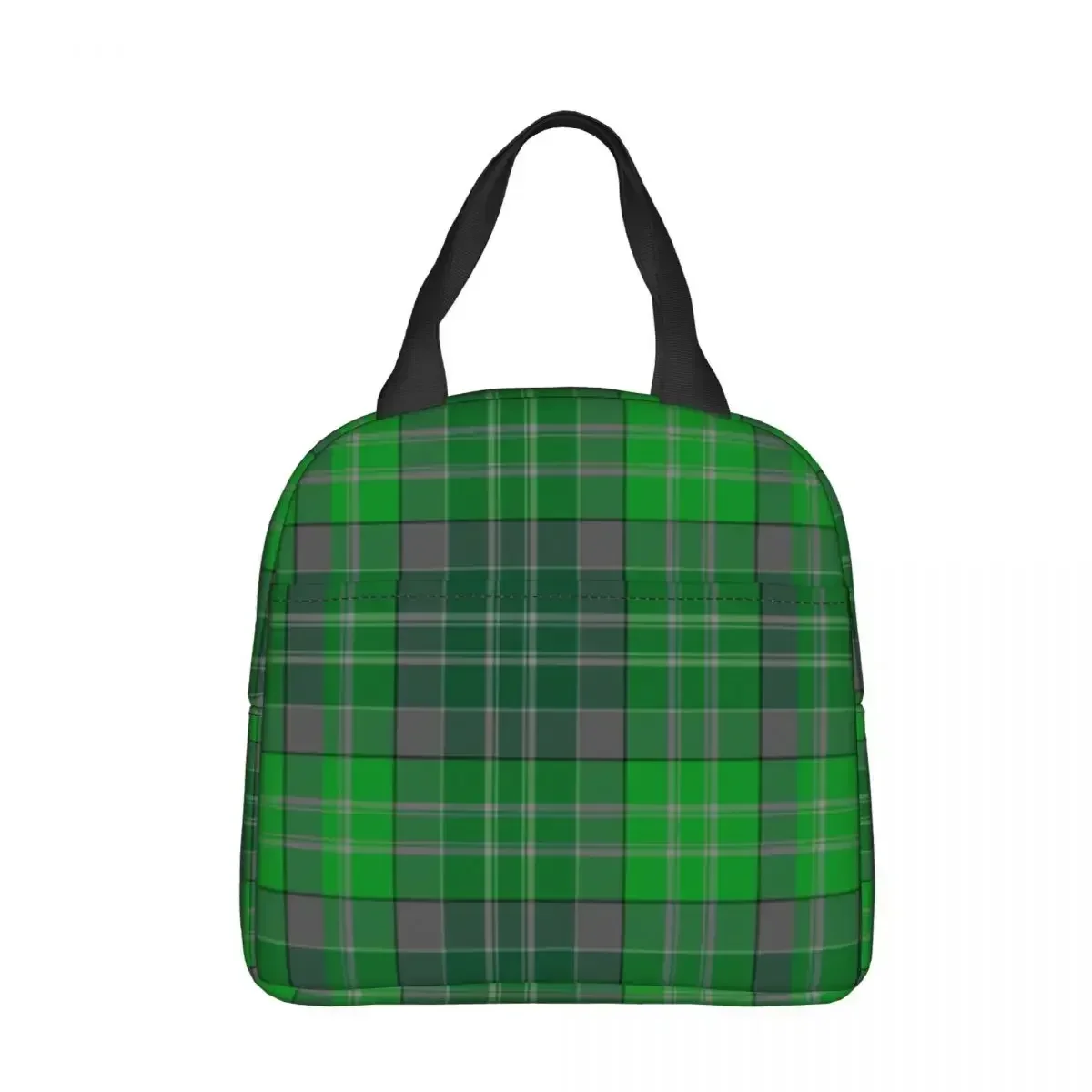 Green Plaid Christmas Insulated Lunch Bags High Capacity Lunch Container Cooler Bag Tote Lunch Box Beach Outdoor Girl Boy