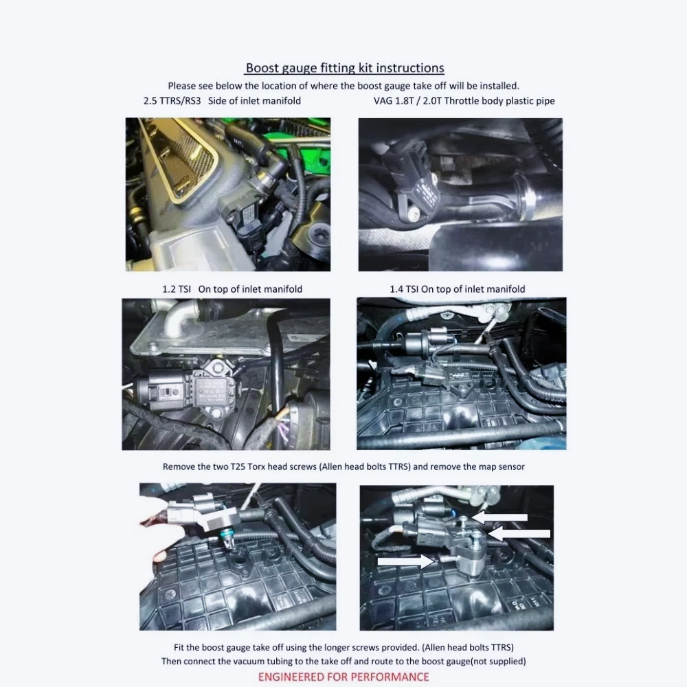 

Адаптер датчика давления турбонаддува Z45-Vacuum Tap Turbo Boost Gauge для Audi, VW, SEAT и Skoda