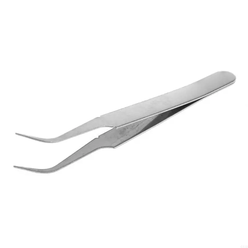 Eyelash Extension Tweezers Straight and Curved Tip Stainless Steel Tweezers Nippers Lash Tweezers for Stick Drill Tool