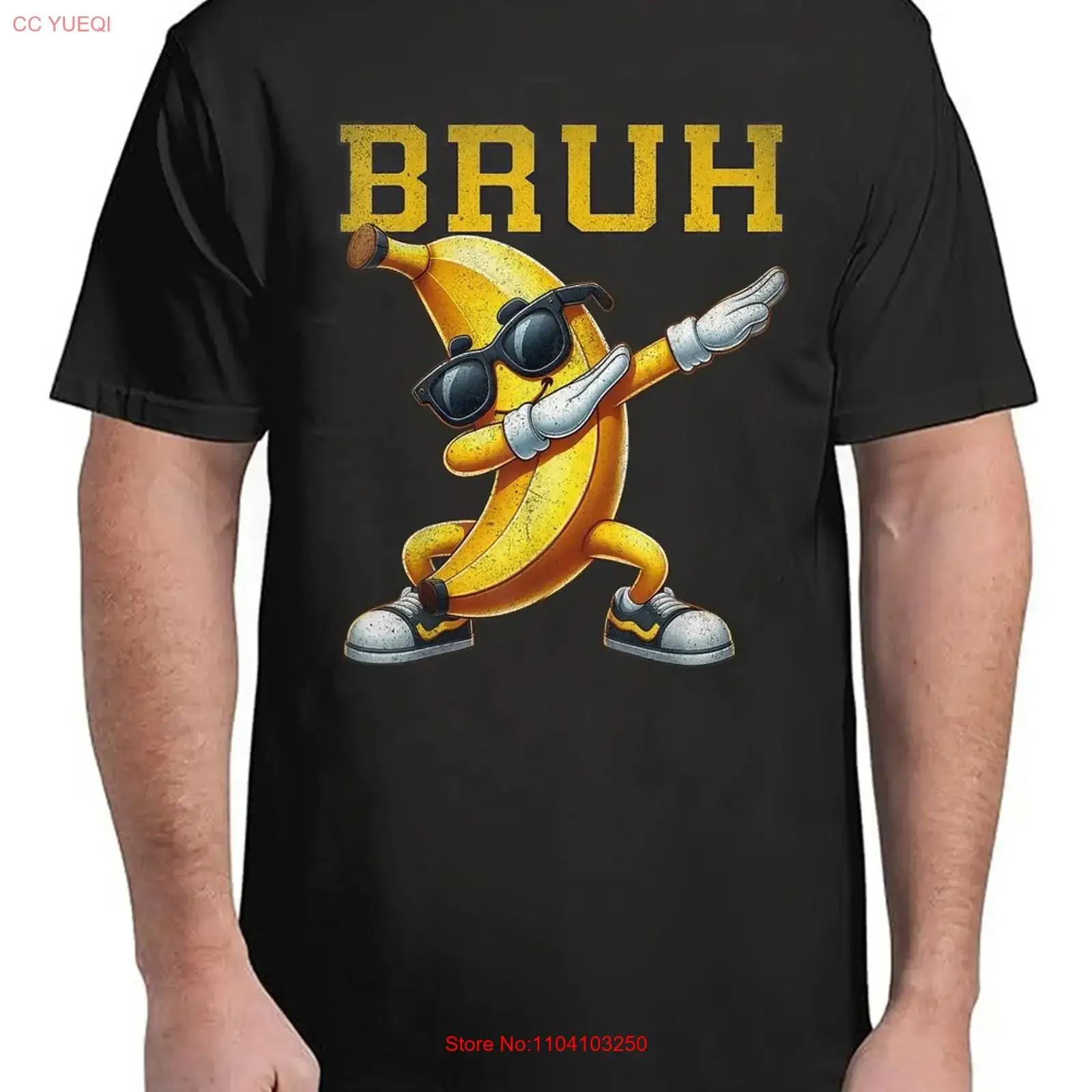 Funny Dabbing BANANA Bruh Bananas Lovers Retro Adult Size S 4XL T Shirt vintage Washed Stylish Soft Slightly graphic fashion