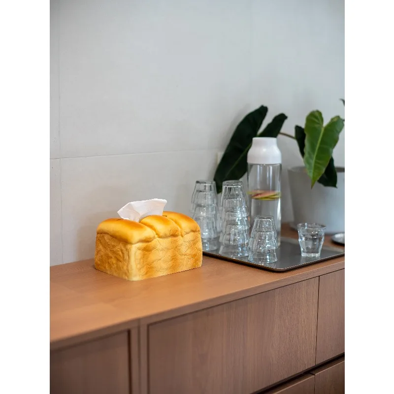 Yamagata toast bread tissue box, living room coffee table bedroom, pumping carton, decorative ornament