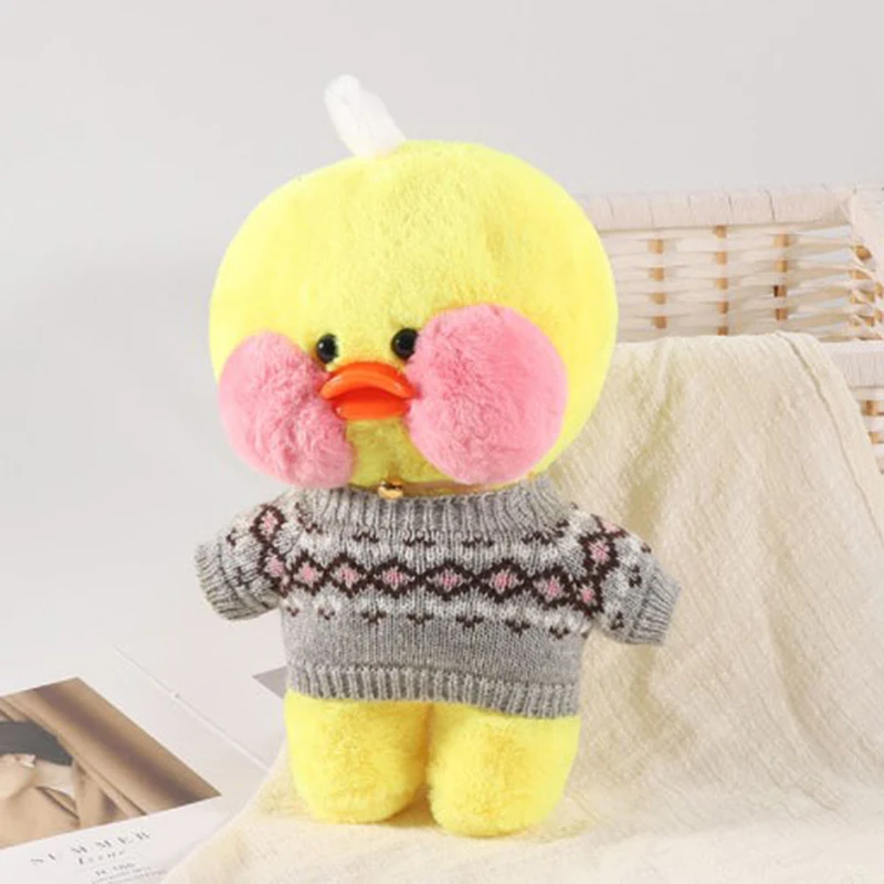 30CM Pink cute Kawaii Cafe Mimi Yellow Duck Plush Toy Cute Stuffed Doll Soft Animal Dolls Kids Toys Birthday Gift for girl