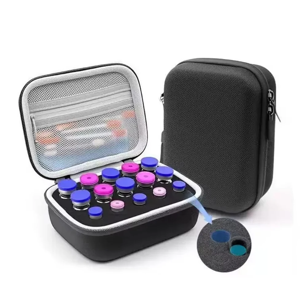 15Grids Insulin Organizer Bag Travel Portable Insulin Vials Storage Boxes Insulin Vials Storage Case Peptide Storage Case