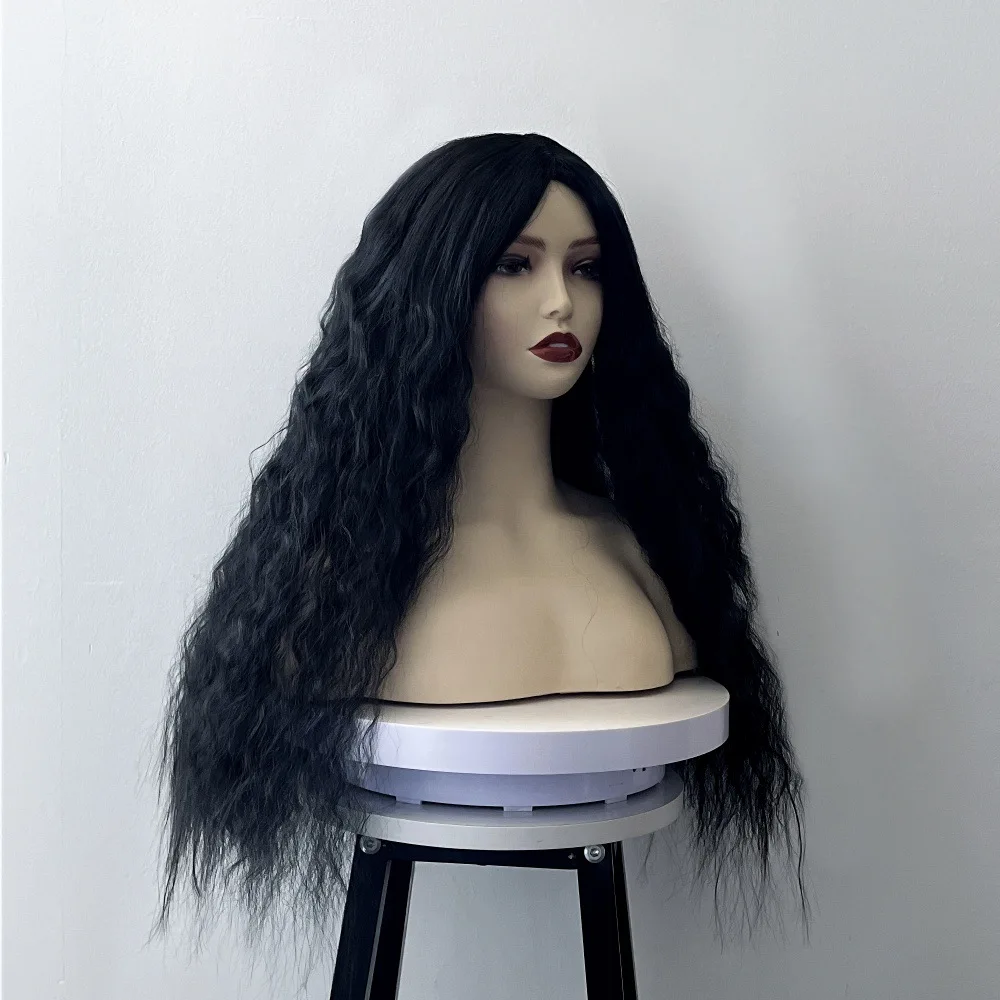 Natural hair quality wig with modified head shape, lightweight to wear, long curly hair, synthetic material