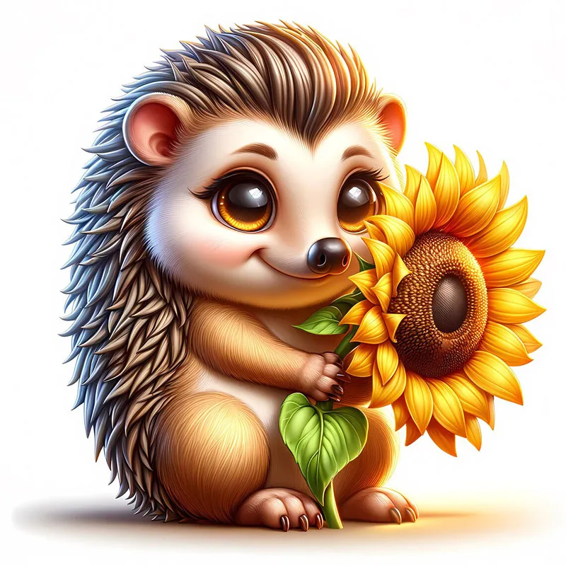 

Cute Hedgehog Self-Adhesive Wall Decal - Removable, Reusable PVC Sticker for Kitchen & Living Room Decor