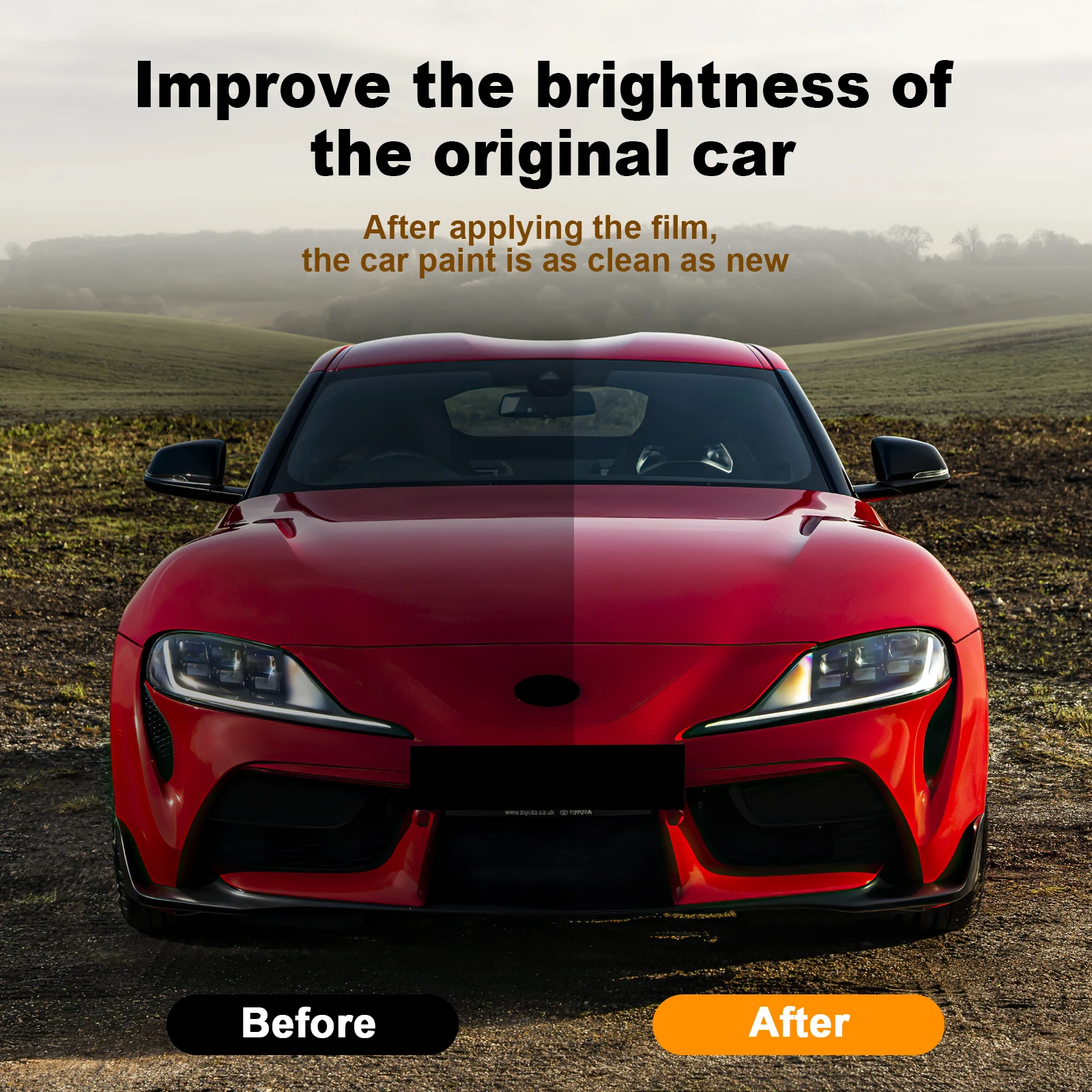 TPU Original Car Exterior PPF Paint Protection Film Transparent Protective Film for Toyota GR SUPRA 2019-2023 Transpare