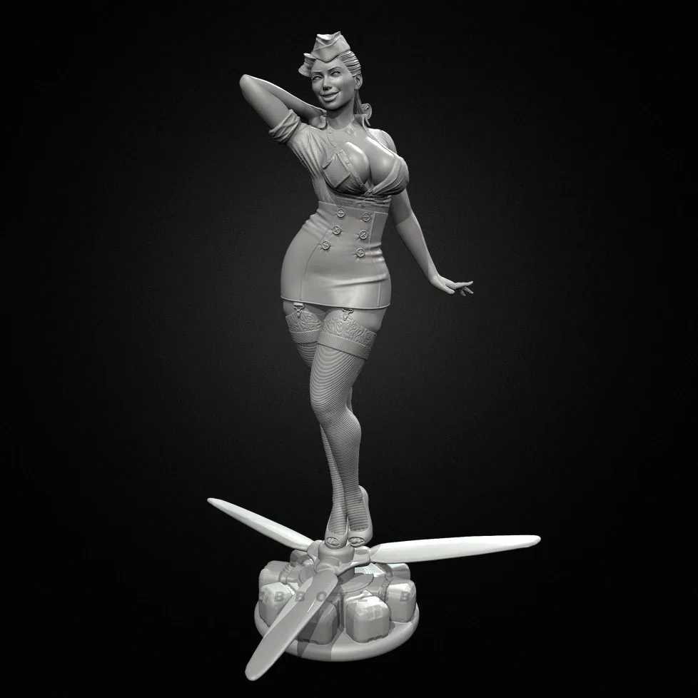 Kits de modèles en résine, hauteurs globales 38mm 50mm 75mm, figurine beauté incolore et auto-assemblée (impression 3D) TD-7315/3D