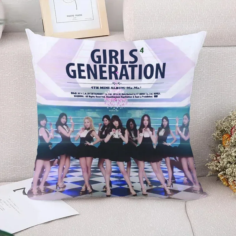 Girls\' Generation Throw Pillow Covers for Bed Pillows Cushion Cover 45x45 Fall Decor Sofa Cushions Decorative Pillowcase 40x40