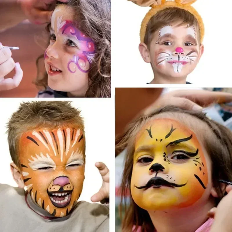 Face Body 12 Colors Oil Painting Paint Pigment Non Toxic Safe Kids Flash Tattoo Painting Art Halloween Cosplay Party