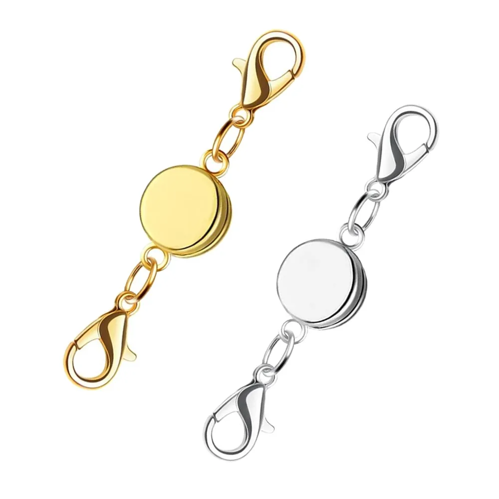 

5pcs Strong Round Magnetic Necklace Clasps Closures Jewelry Extender Connector Locking for DIY Jewelry Necklace Bracelet Making