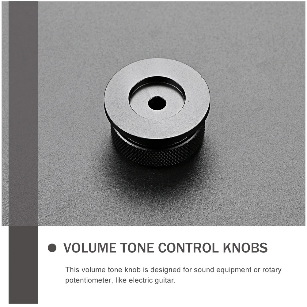 

Aluminum Black Guitar Volume Knob Durable Potentiometer Control Replacement for Electric Guitar Bass Amp Bass Knob