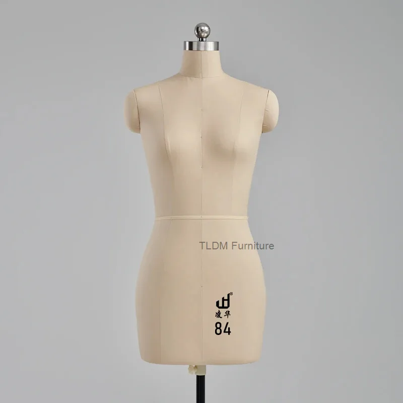 

Can Be Pinned Female Bust Mannequins for Clothing Design Sewing with Stand Metal Base Modeling Professional FYMQ