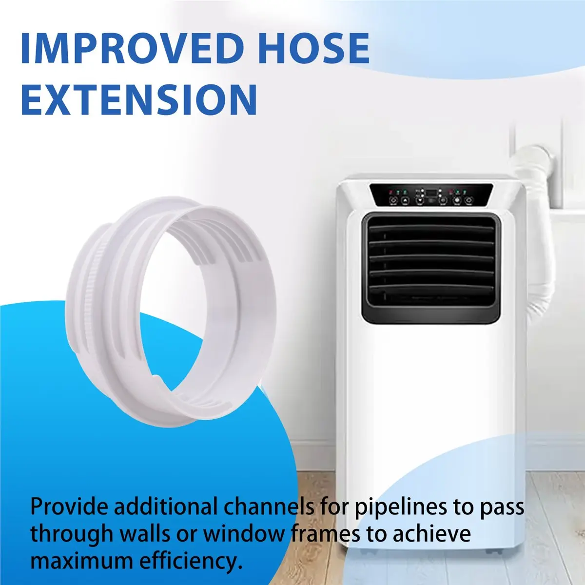 [Promotions]Mobile Air Conditioner Exhaust Pipe Connector 13/15CM Universal Pipe Reducer Ventilation Tube Extension Adapter