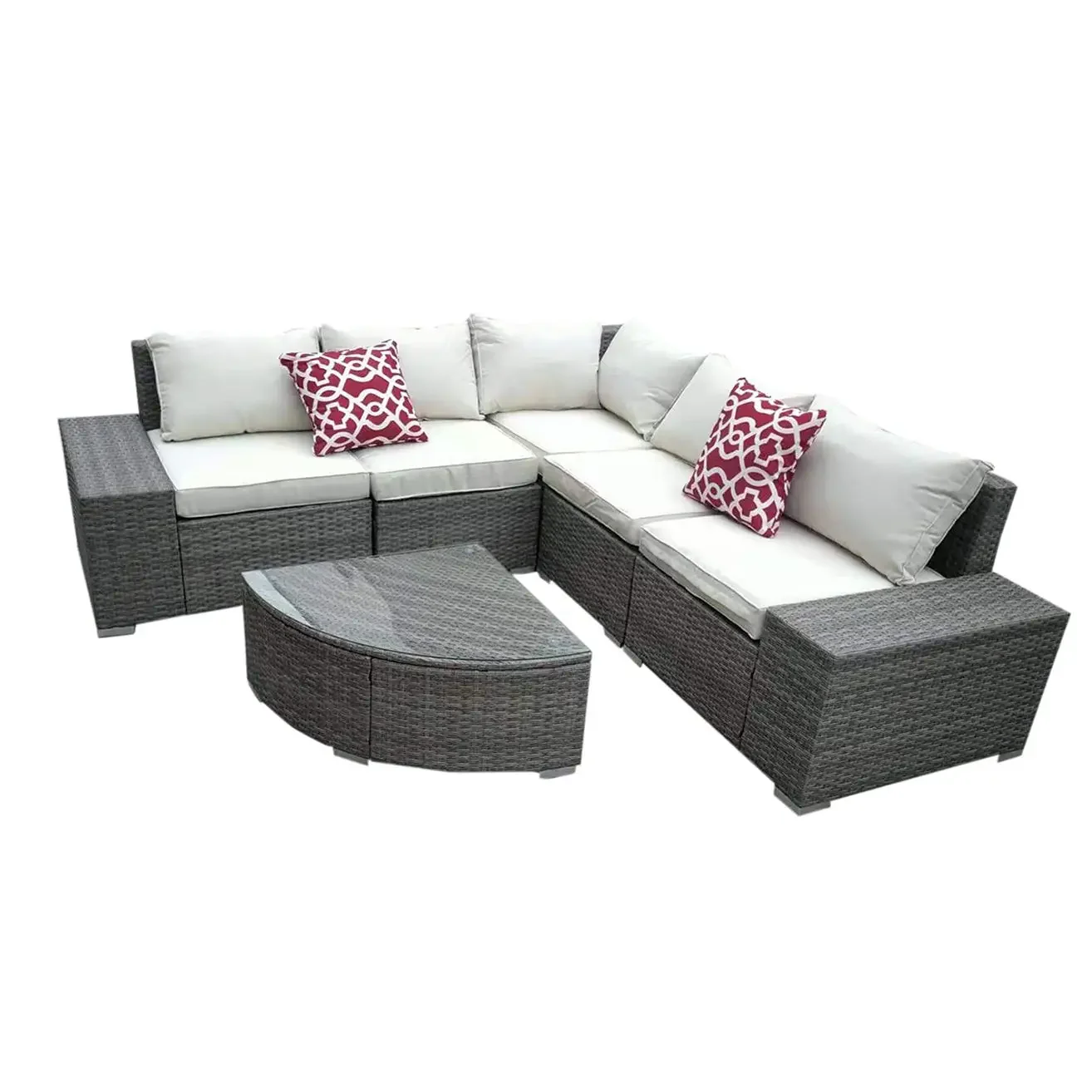 

Outdoor Sectional Rattan Sofa Modular Wicker Patio Furniture Set Outdoor Table Chair Rattan Garden Furniture Set