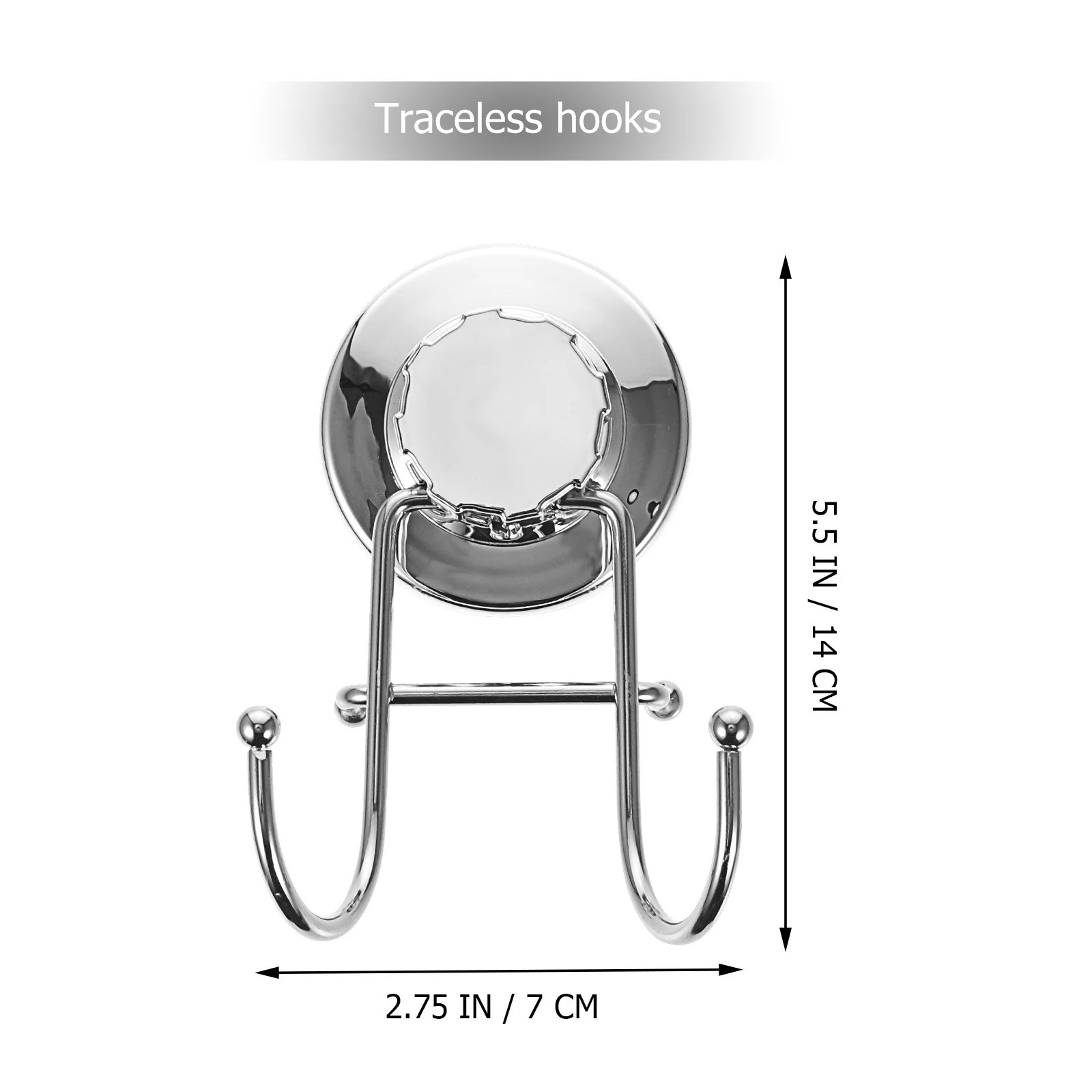 

Double Suction Cup Hooks Stainless Steel Vacuum Hook for Bathroom Kitchen Clothes Towel Coat Wall Hooks Traceless Hook