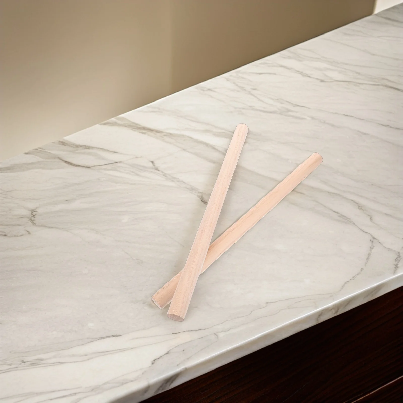 

2pcs Rolling Pin Natural Wood Sticks Smooth for Baking Pasta Dough Clay Tools Kitchen Family Use Durability Convenience
