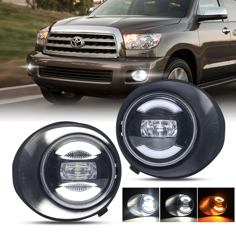 Newest 45w LED Fog Lights For Toyota Tundra Fog Light  2007-2013 for Sequoia 2008-2011 Driving Lamps Assembly Replacement